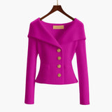 Kim – Ribbed Button-Up Cardigan