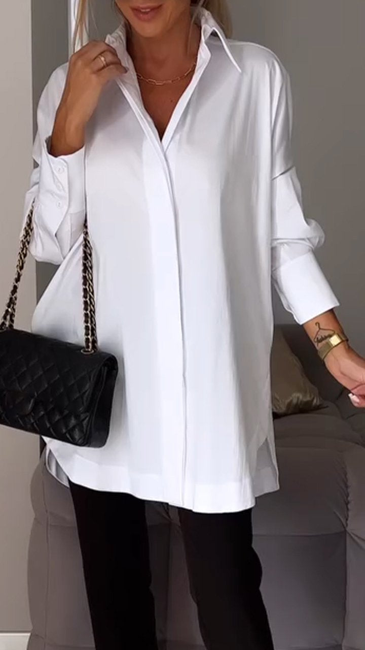 ✨Lapel Slit Shirt✨
